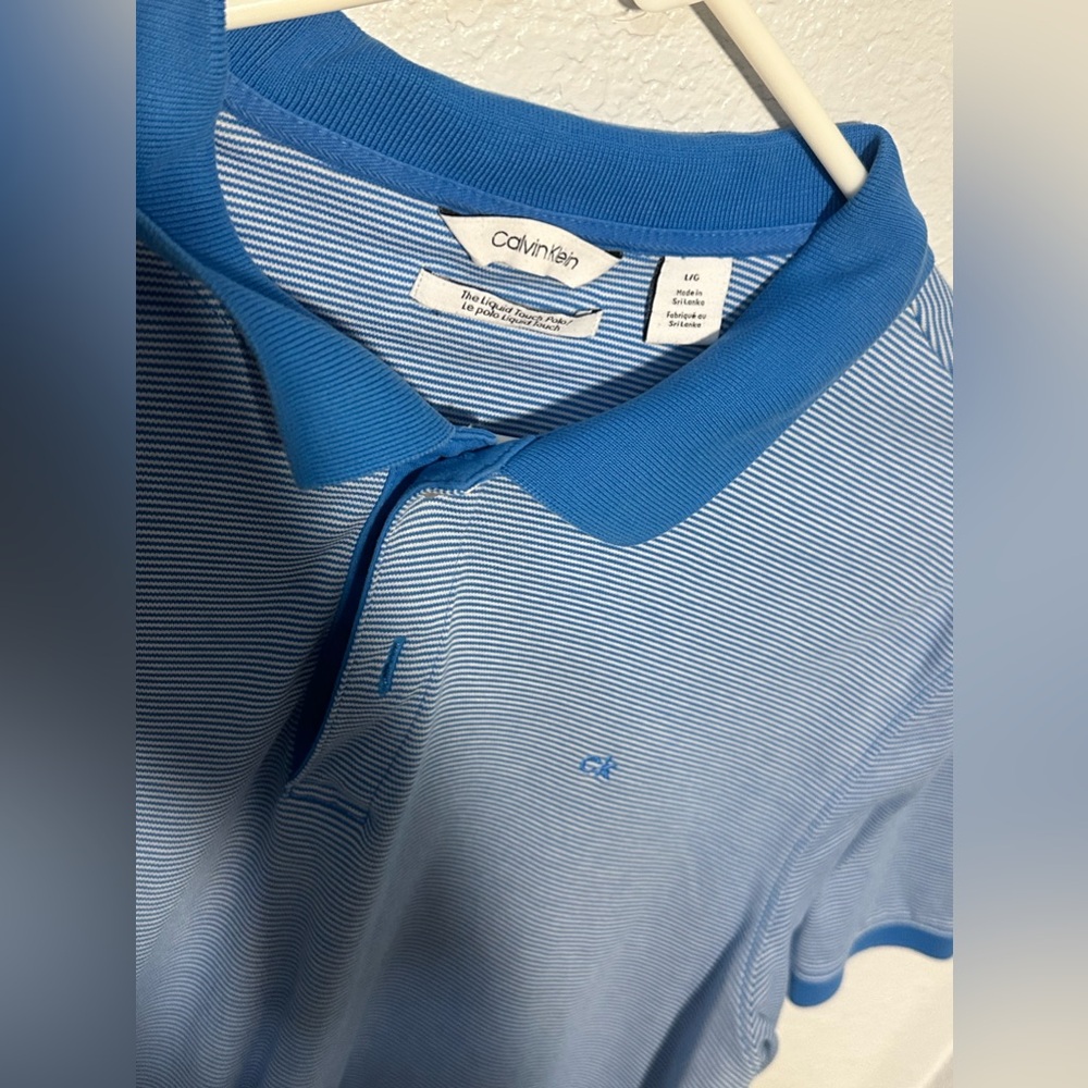 Calvin Klein large polo striped shirt  used